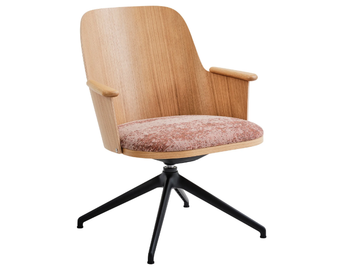 SANDER LOUNGE - Swivel trestle-based wooden chair with integrated cushion by Karl Andersson - view 3